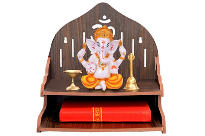 Wooden Temple for Home & Office, Light Weight Puja Mandir