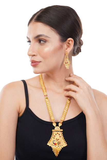 014 1Gm Gold Plated Jewellery Set For Women