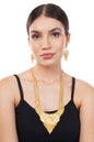 016 Traditional Indian 1Gm Gold Rani Haar Necklace and Earring Set