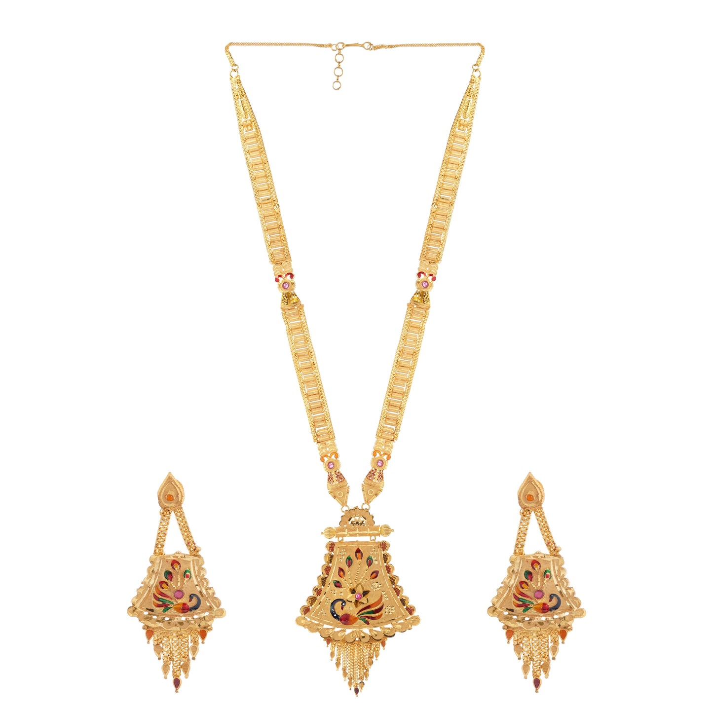 014 1Gm Gold Plated Jewellery Set For Women