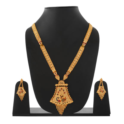 014 1Gm Gold Plated Jewellery Set For Women