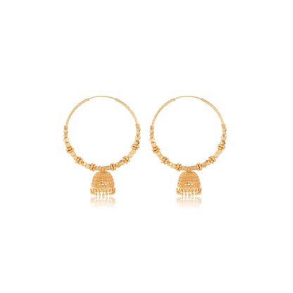 034 Jhumka Hoop 1Gm Gold Earrings Set