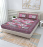 pp611 100% Cotton Bedsheet for Double Bed Queen Size with Pillow Cover Set, 220 TC