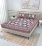 pp646 100% Cotton Bedsheet for Double Bed Queen Size with Pillow Cover Set, 220 TC