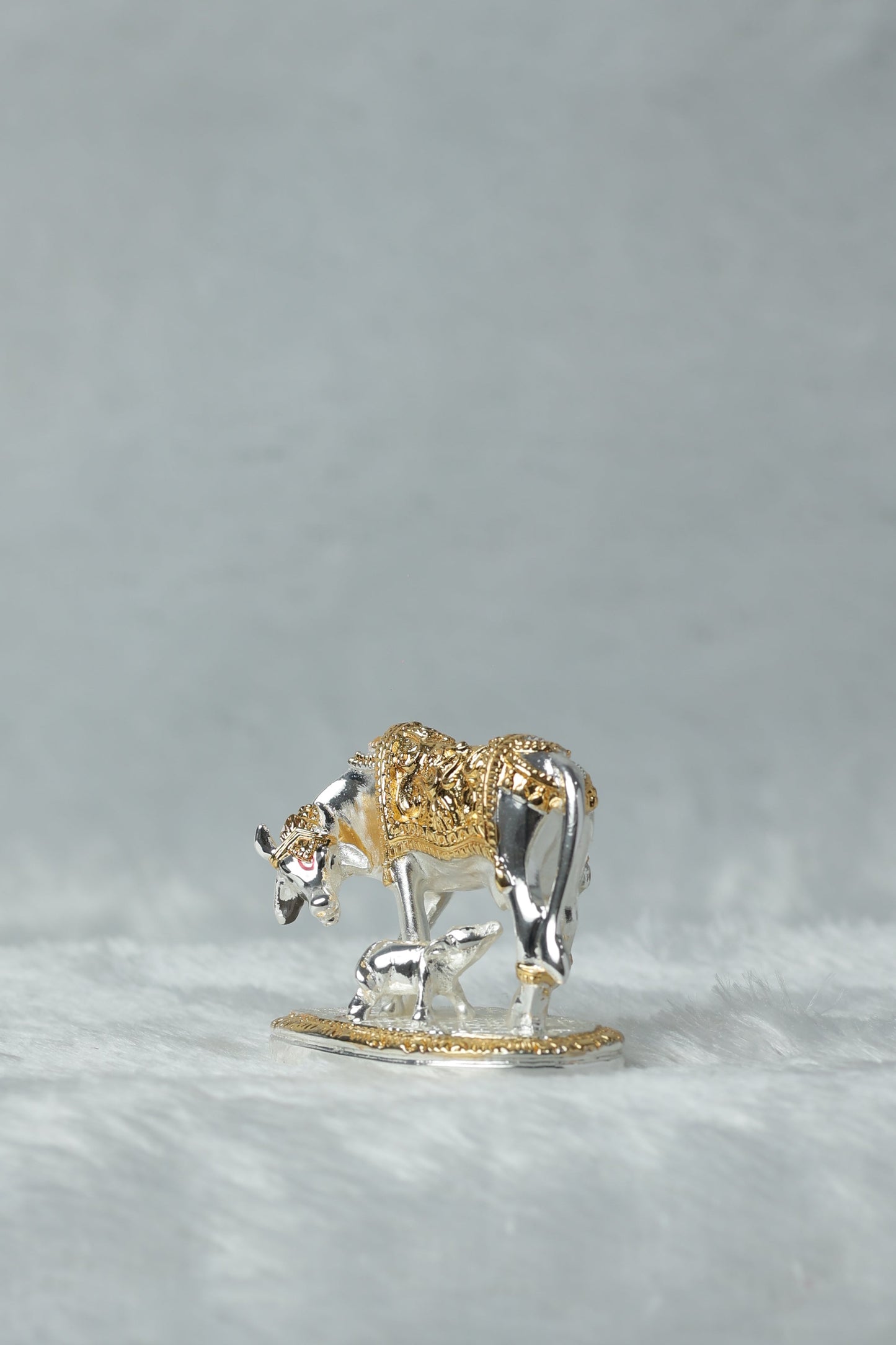 Gold and Silver plated Cow Calf